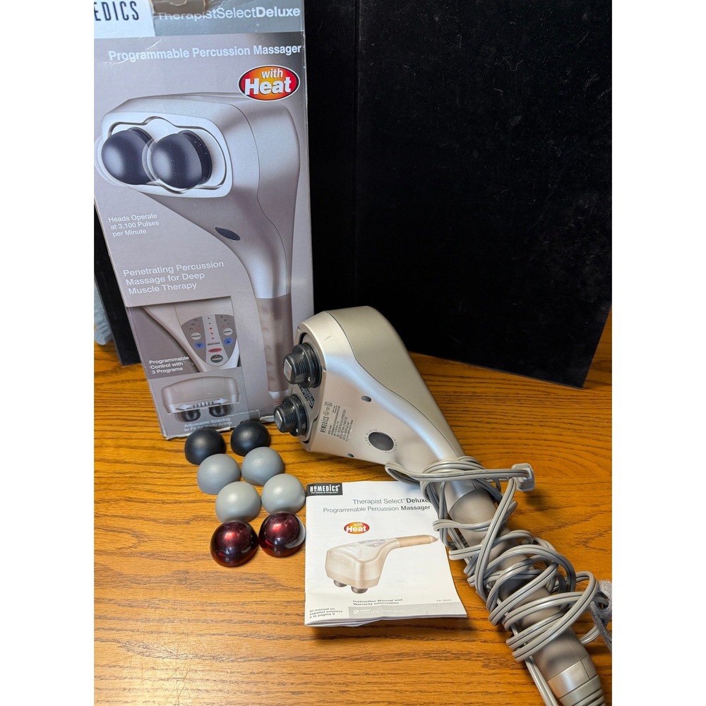 HoMedics Therapist Select Deluxe Percussion Massager with Heat PA-300H Silver